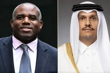 گفت‌وگوی تلفنی وزرای خارجه انگلیس و قطر درباره تجاوز اسرائیل به ایران