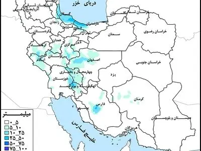  پرباران‌ترین حوضه‌های‌‌ درجه ۱ کشور در هفته جاری