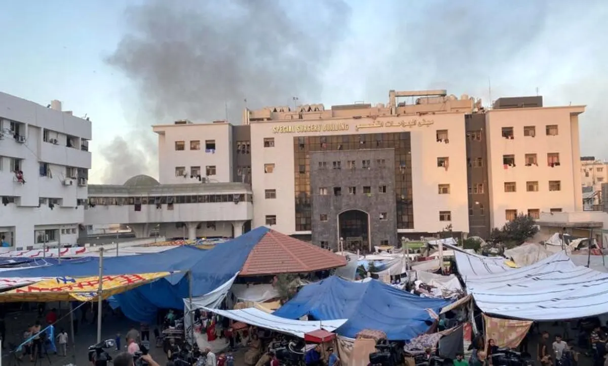 حمله رژیم صهیونیستی به بیمارستان الشفاء در شهر غزه