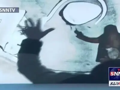 نقاشی با شن فاطمه عبادی در حضور رئیس‌جمهور به مناسبت روز زن + فیلم