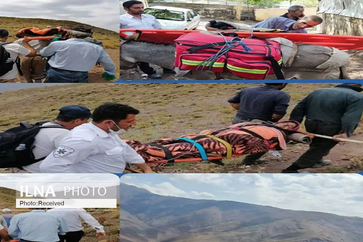 امدادرسانی اورژانس قزوین در منطقهٔ صعب‌العبور جان بیمار را نجات داد