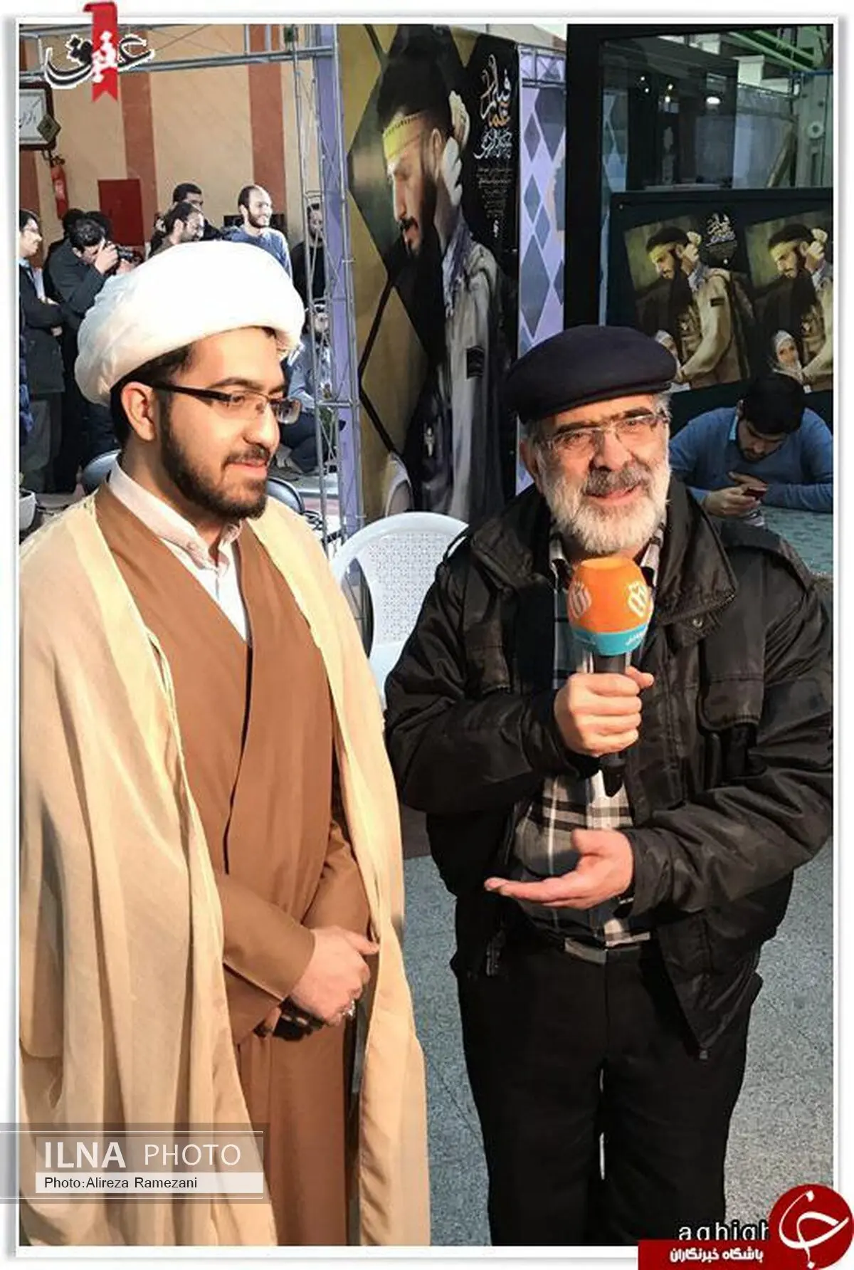 عکس بازیگر معروف در کنار فرزند روحانی‌اش