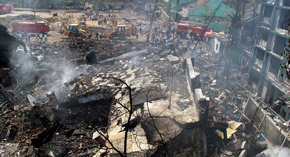 ۱۳ کشته و ۵۰ زخمی در پی انفجار در یک کارخانه در هند
