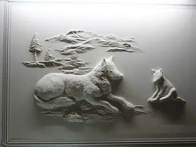 طراحی گچ‌بری‌های سه بعدی تنها با یک کاردک + تصاویر 