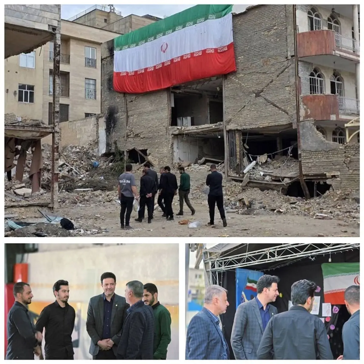 بازدید معاون فرهنگی دانشگاه صنعتی امیرکبیر از فعالیت ۱۲۰ جهادگر در نوسازی واحدهای آسیب‌دیده