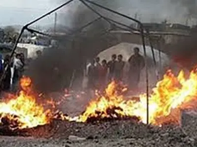 آتش گرفتن سیاه چادر سبب مصدومیت چهار کودک شد