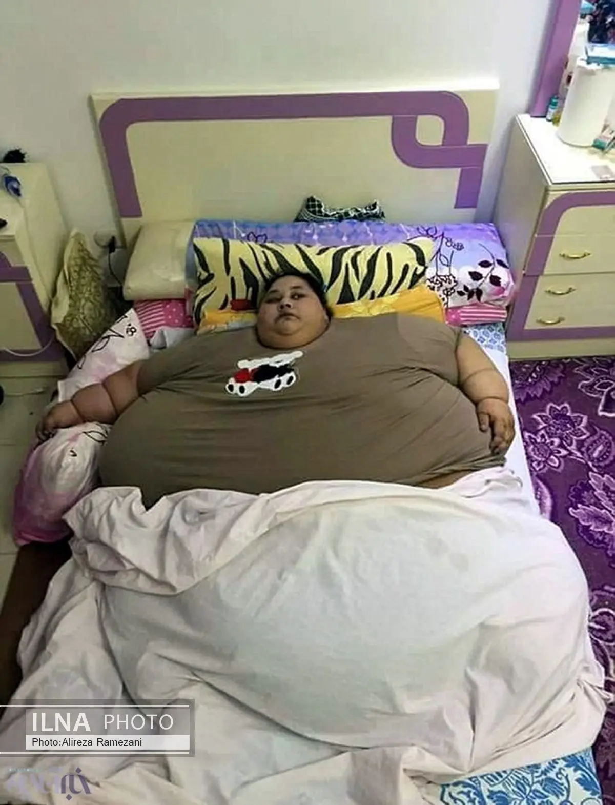 چاق‌ترین زن جهان با 500 کیلو وزن 
