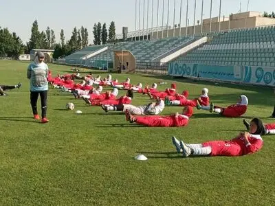 برگزاری تمرین تیم ملی فوتبال نوجوانان بانوان