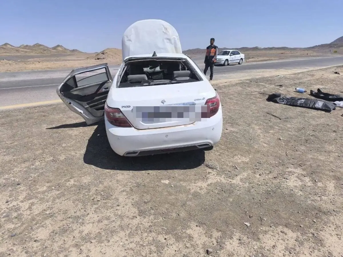 مرگ تلخ ۲ دختر دوقلو در واژگونی خودروی دنا در جاده دیهوک – کرمان