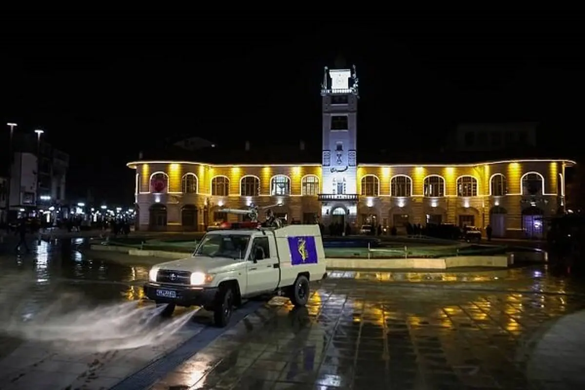 مناطق حساس شهر رشت ضدعفونی و گندزدایی شد