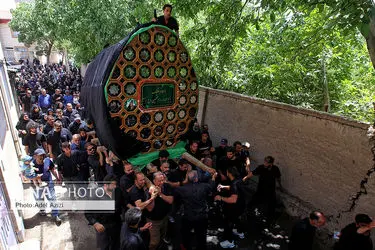 آیین نخلگردانی ظهر عاشورا در تفرش
