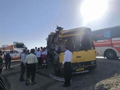 مرگ سومین نفر در حادثه تصادف اتوبوس دانشجویان