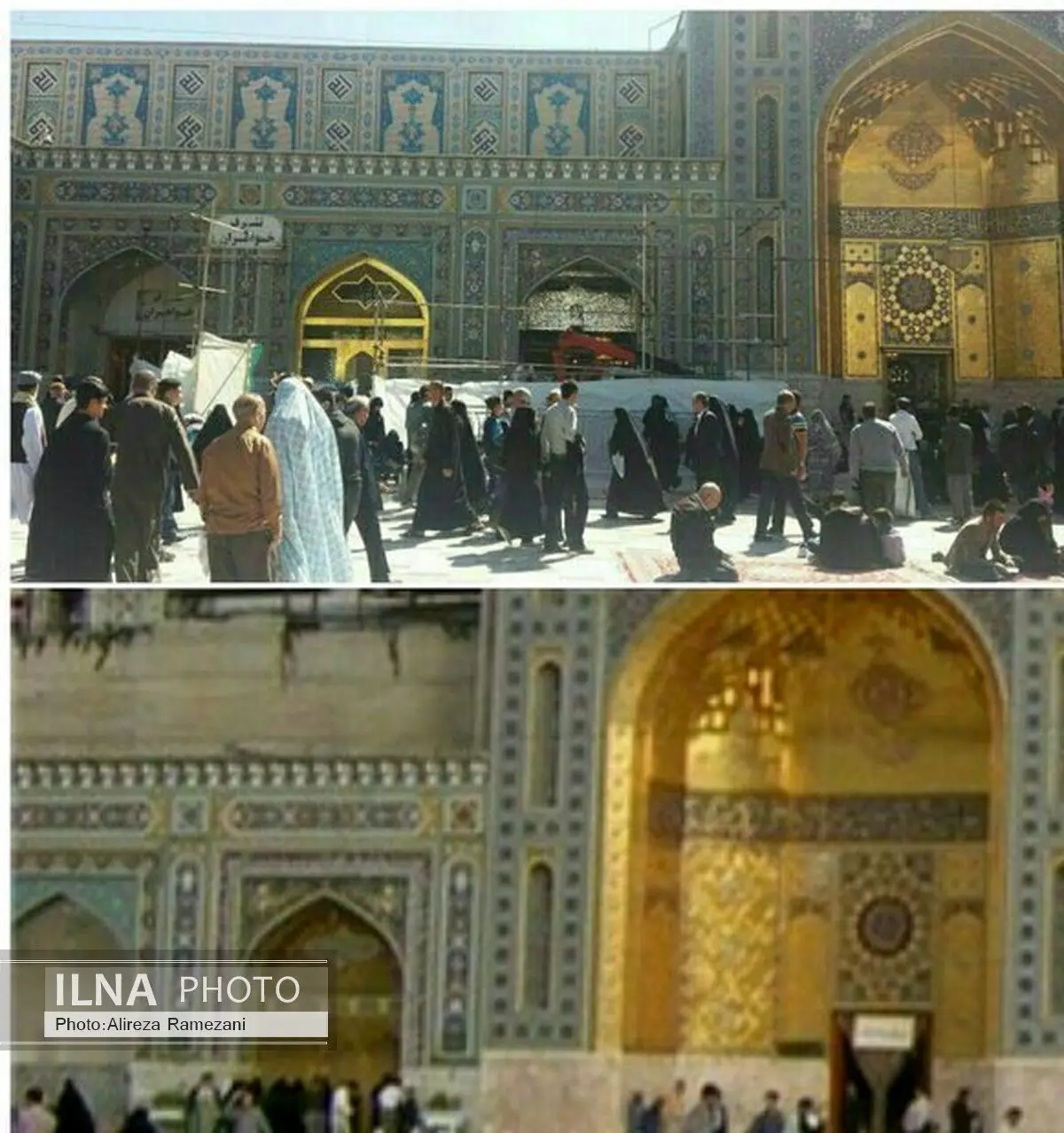 پنجره فولاد حرم امام رضا(ع) جابه جا شد +عکس