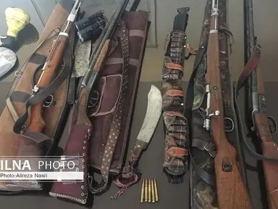 کشف 4 قبضه اسلحه شکاری غیر مجاز در دهلران