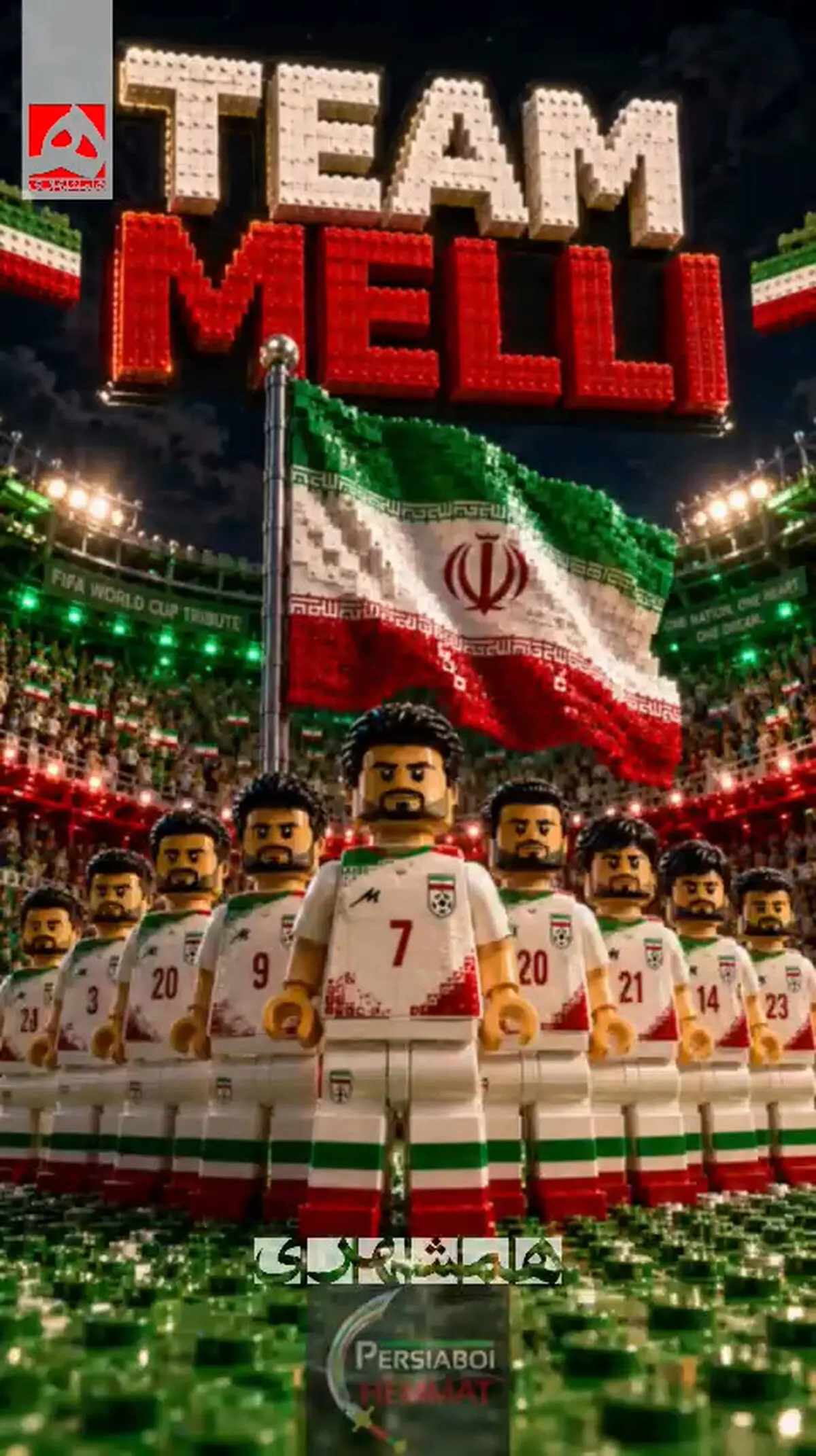 فوتبالیست های لگویی و تصاویری از شکوه و غرور تیم ملی ایران + فیلم