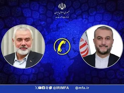 Iranian FM and head of Hamas political bureau hold telephone conversation