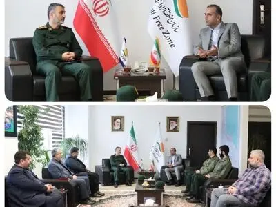 دیدار فرمانده سپاه ناحیه بندرانزلی با مدیرعامل سازمان منطقه آزاد انزلی