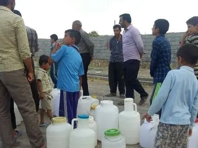 روزی۱۲ ساعت آب شرب روستای تلکنگاه گشت رودخان فومن  قطع است