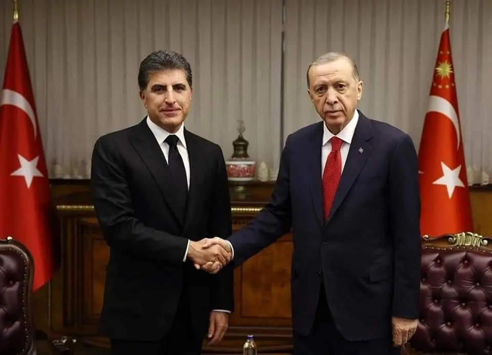 دیدار رئیس اقلیم کردستان عراق ‌‌با رئیس‌جمهوری ترکیه