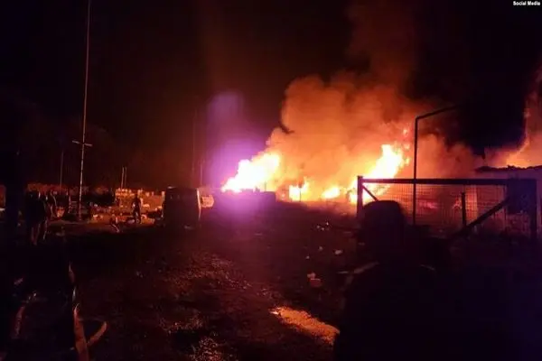 واژگونی و حریق تانکر سوخت در کرمانشاه یک فوتی برجای گذاشت