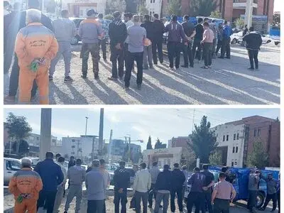 اعتراض کارگران خدماتی شهرداری ایلام به معوقات مزدی 