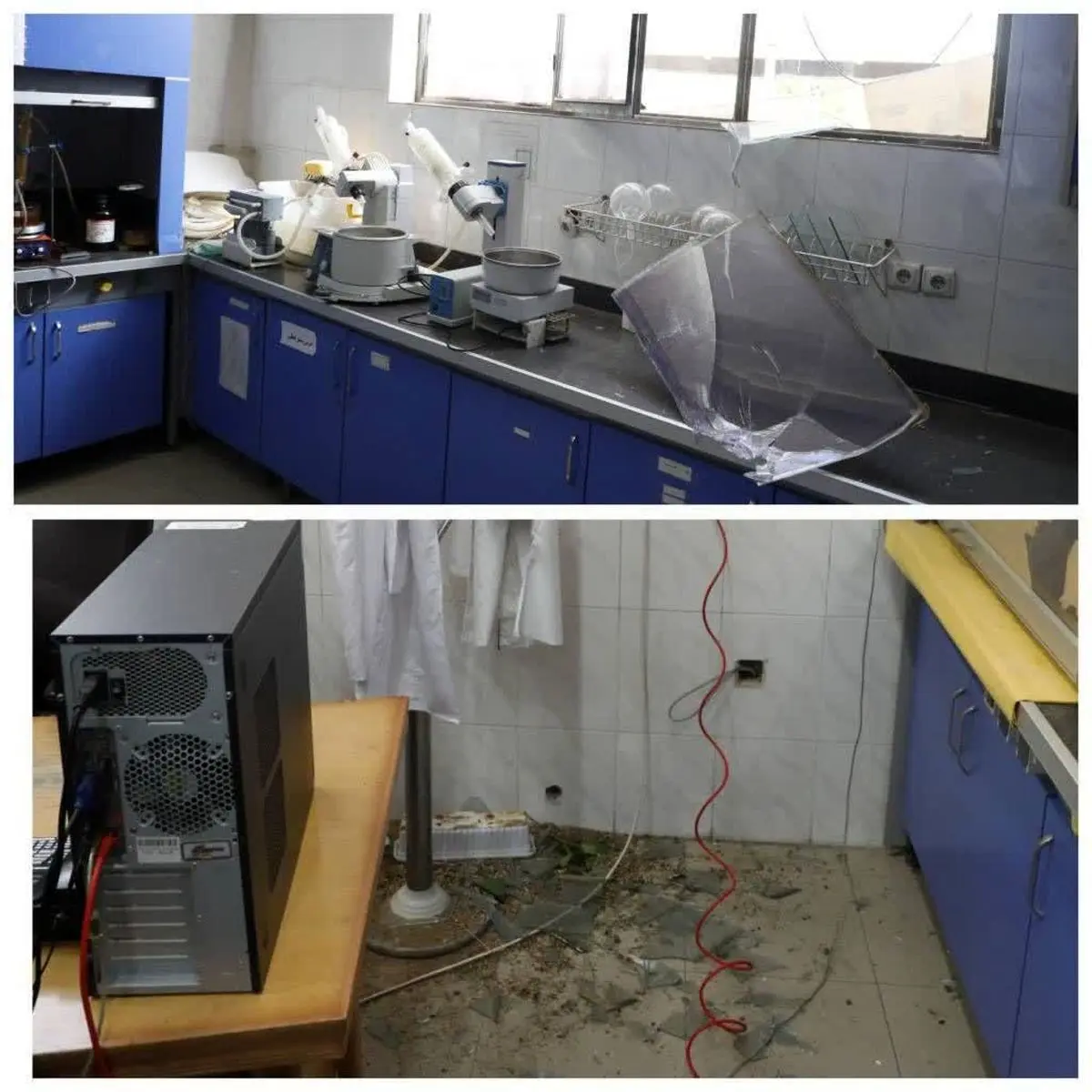 آسیب به دانشکده داروسازی شیراز در پی حملات جنایتکارانه آمریکایی_صهیونی