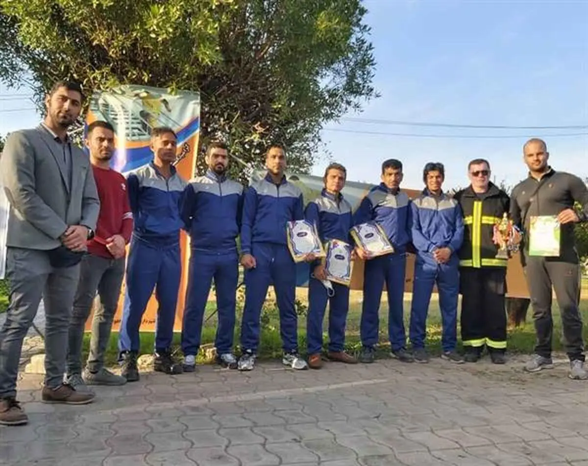 آتش نشانان شرکت پتروشیمی امیرکبیر فاتح اولین دوره‌ی مسابقات پله نوردی خوزستان
