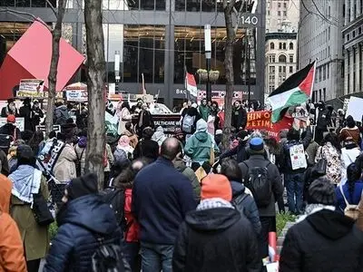 Pro-Palestine protesters hold rally in New York