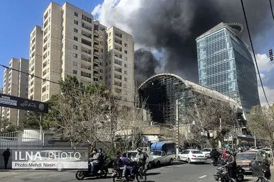 اطراف ستاد فرماندهی انتظامی تهران در عملیات هوایی امروز