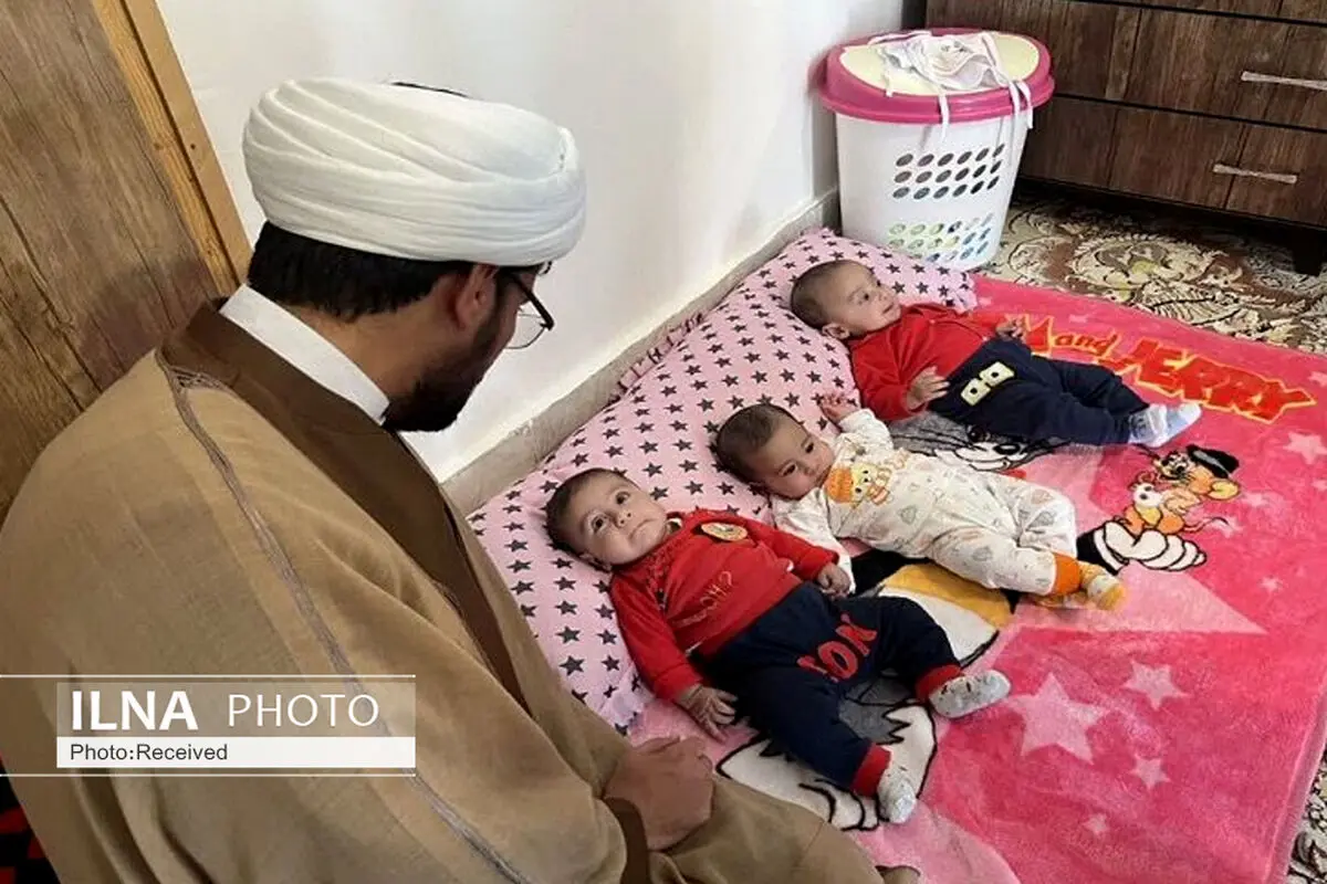 هشتمین خانواده دارای سه قلو در قزوین حمایت شدند