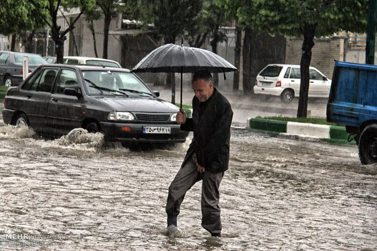 تشدید بارش در برخی استان‌ها و احتمال آبگرفتگی معابر 