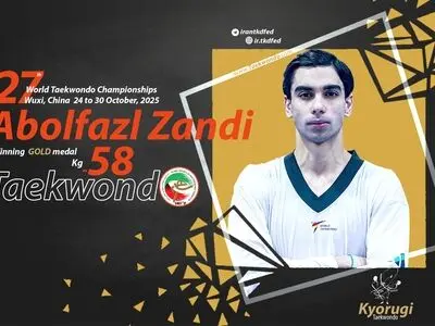طلسم 10 ساله طلای جهان ایران توسط ابوالفضل زندی شکسته شد