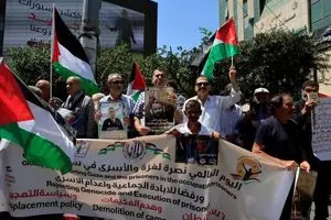 برگزاری تظاهرات در کرانه باختری در حمایت از غزه