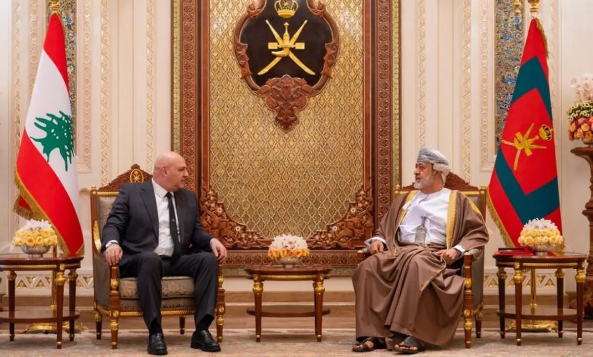 دیدار هیثم بن طارق و جوزف عون در مسقط