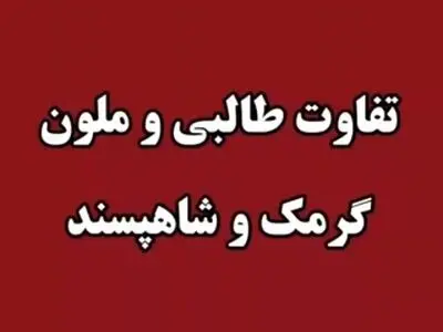تفاوت طالبی و ملون، گرمک و شاهپسند + فیلم