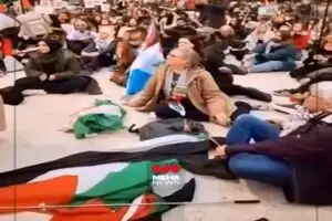 تجمع اسکاتلندی‌ها در همبستگی با کاروان صمود + فیلم