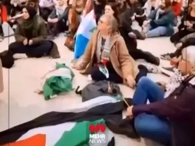 تجمع اسکاتلندی‌ها در همبستگی با کاروان صمود + فیلم