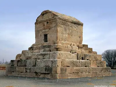 تصویری از مقبره کوروش در دوره قاجار