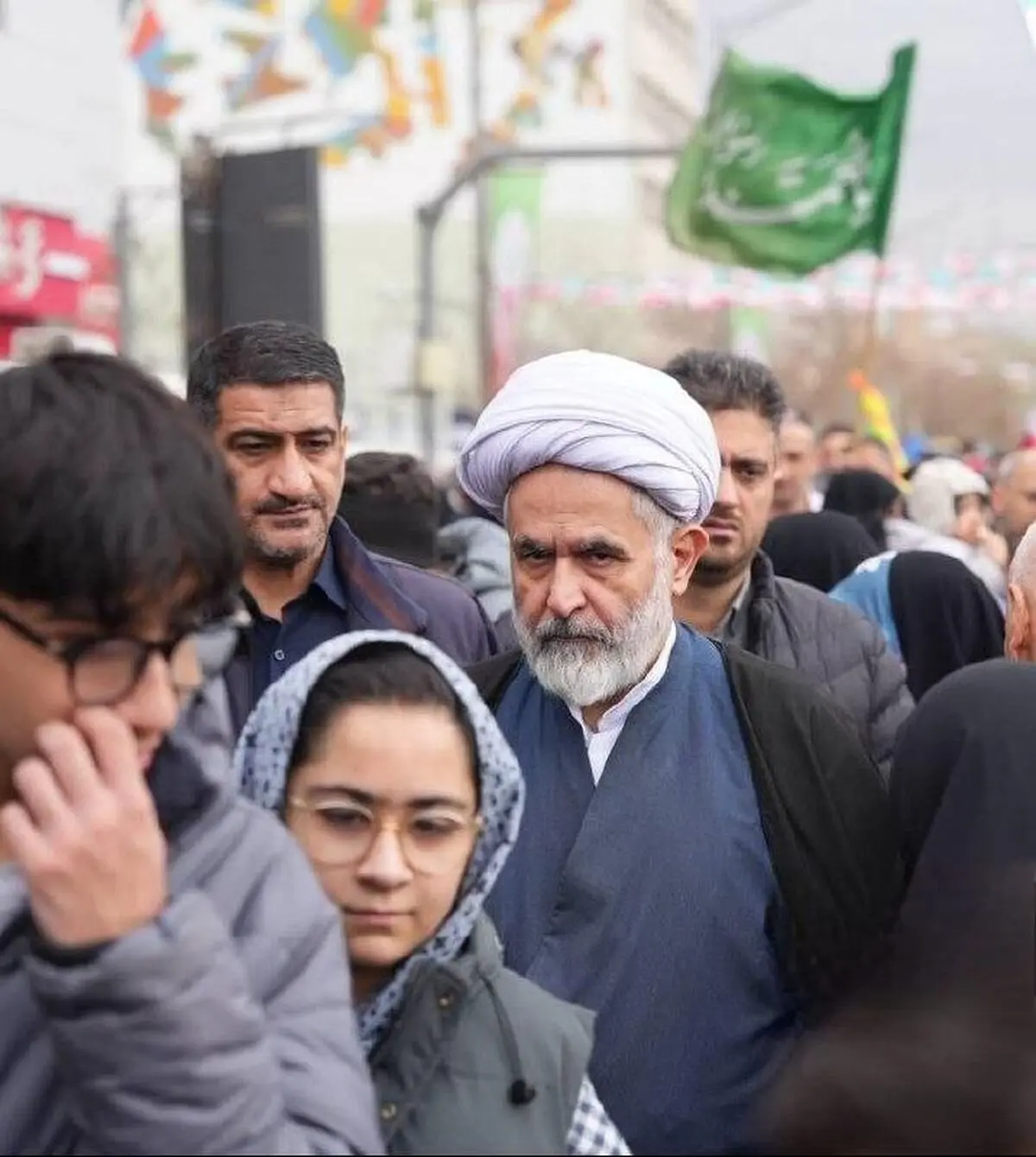 حضور حجت الاسلام طائب در راهپیمایی ۲۲ بهمن