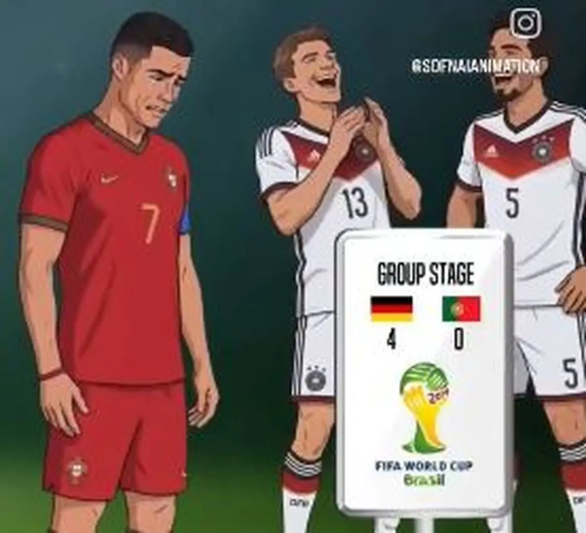 انیمیشن: کابوس تمام‌نشدنی CR7 در جام جهانی