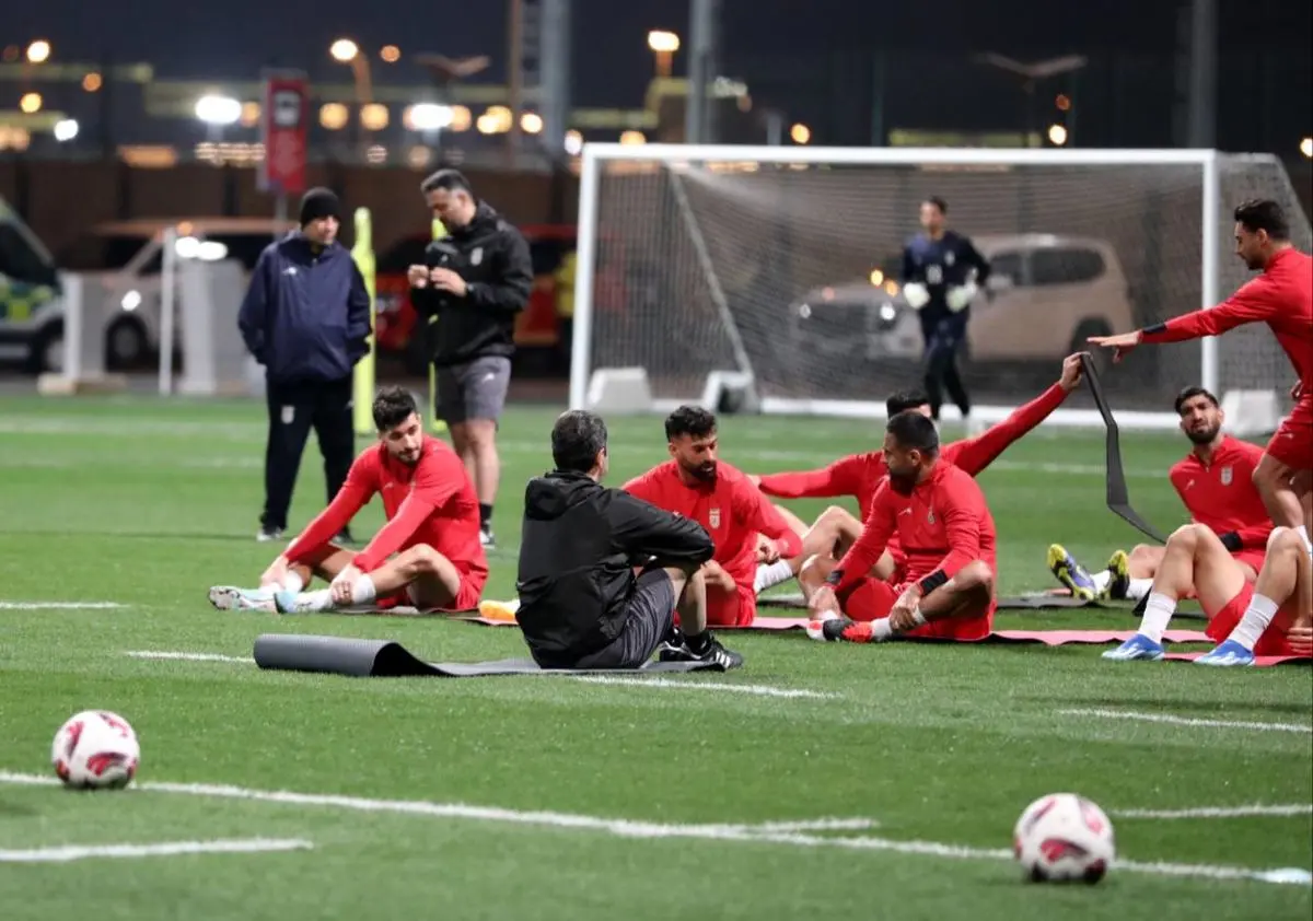 اختصاصی از تمرین تیم ملی پیش از بازی قطر(ویدیو)