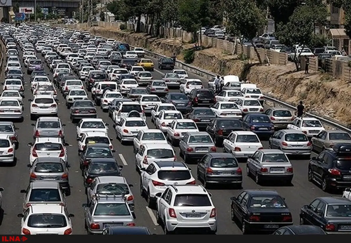 ترافیک سنگین در آزادراه کرج‌-تهران