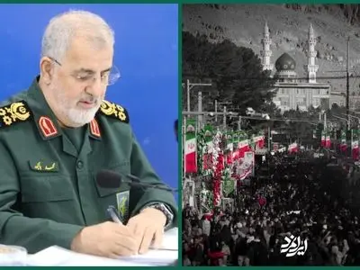بازدید سرلشکر پاکپور از مراسم سالگرد شهید سلیمانی در کرمان