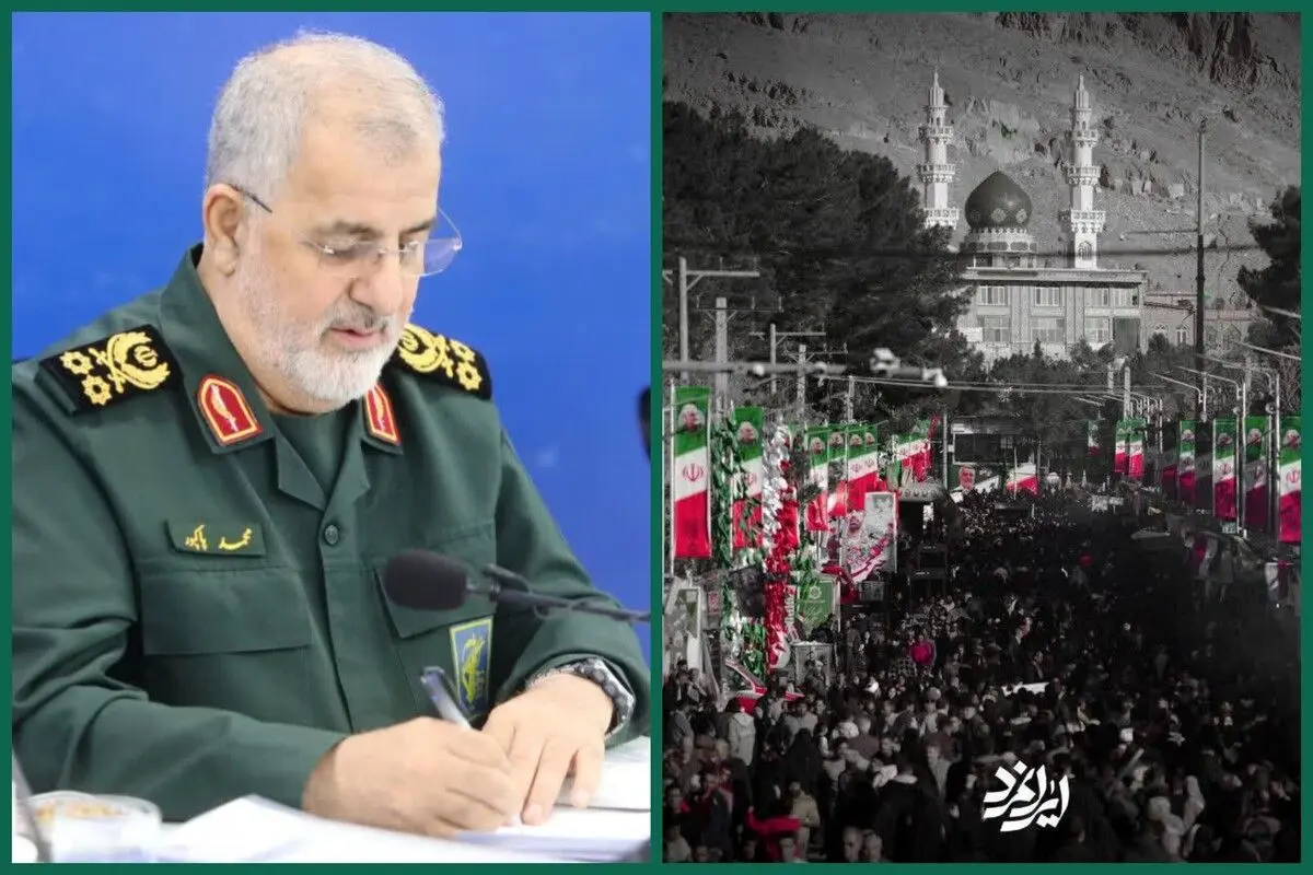 بازدید سرلشکر پاکپور از مراسم سالگرد شهید سلیمانی در کرمان