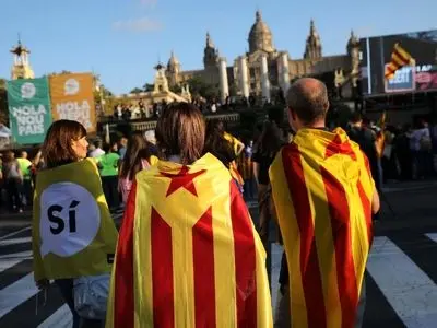تظاهرات هواداران استقلال کاتالونیا در بارسلون