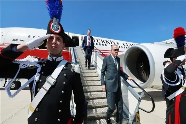 اردوغان وارد رُم شد