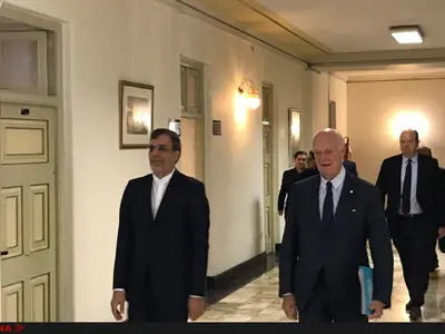 دی‌میستورا با جابری انصاری دیدار کرد + عکس