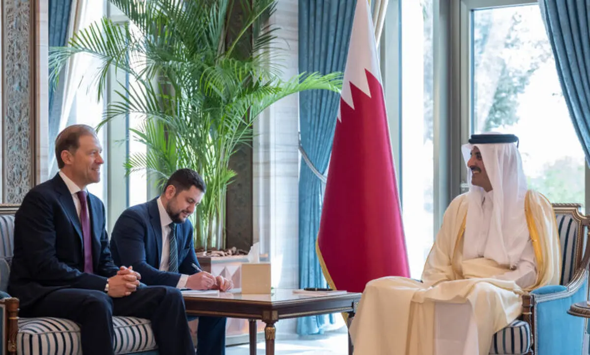 دیدار معاون اول نخست‌وزیر روسیه با امیر قطر در دوحه
