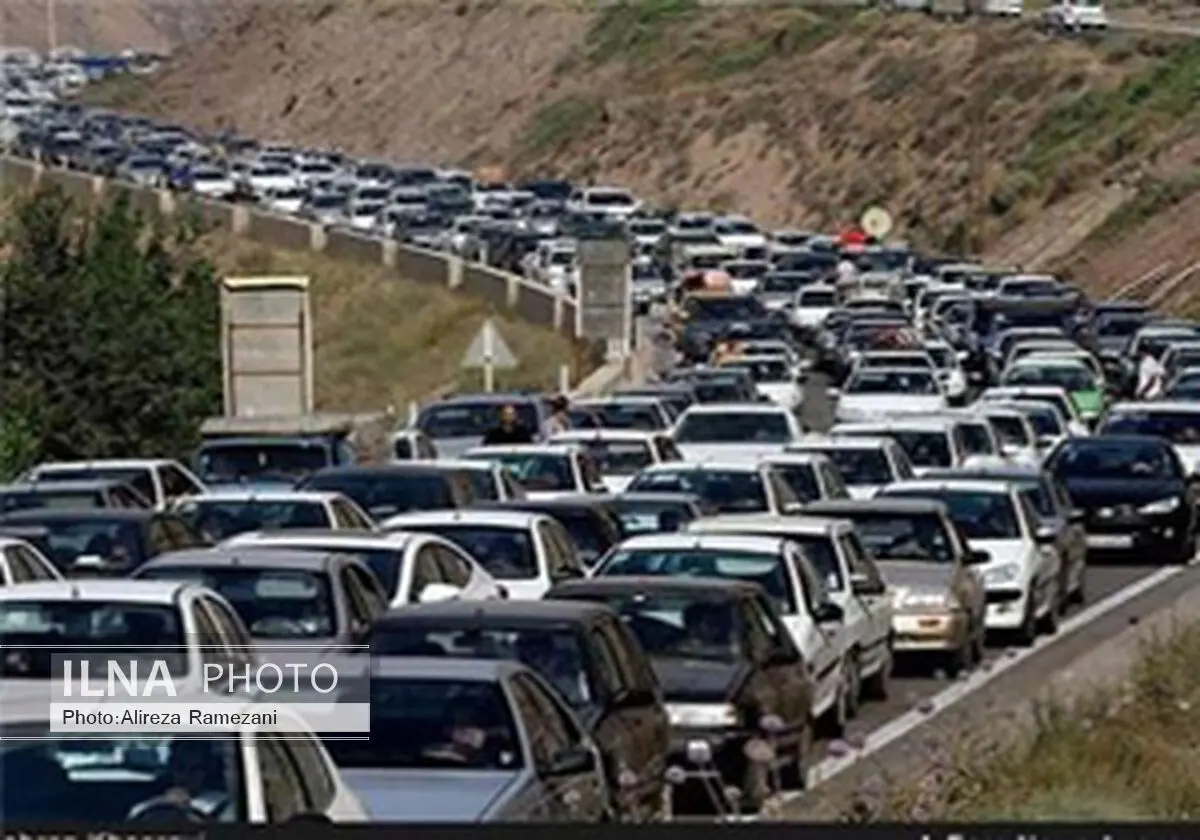 محور مازندران- تهران غرق در ترافیک سنگین